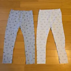 UNIQLO キッズ 長ズボン 110cm グレー /ホワイト 春秋用