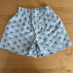 【ユニクロ】PAUL&JOE 猫プリント 水色ハーフパンツ 120cm