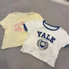 YaleロゴとスヌーピーTシャツ2枚セット