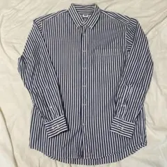 UNIQLO/ストライプ/BDシャツ/M/コットン/ビジネスカジュアル