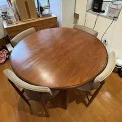 G-PLAN フレスコ 直径122cm エクステンションテーブル 椅子別