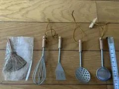 ⭐︎ミニチュア ほうき・泡立て器・フライ返し他5点 未使用品