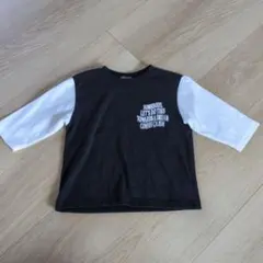 COMME CA ISM メッセージ　七分袖　シャツ 110A