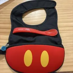 b.box ミッキーマウスエプロン スプーン付き　トラベル　スタイ
