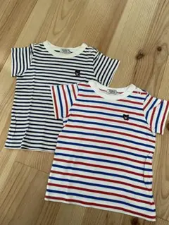 ミキハウス　DOUBLE.B ストライプ Tシャツ 90 2枚セット
