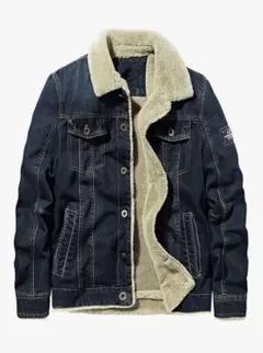 ボア襟付き　デニムジャケット　ジージャン
