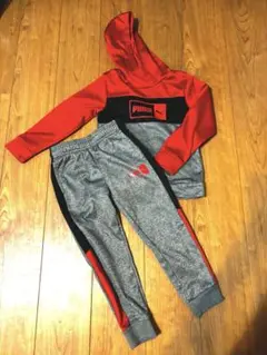 PUMA プーマ　フード付きジャージセット　裏起毛 120