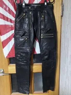 BLACKMEANS レザーパンツ 金ジップのサムネイル