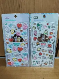 【正規品】BT21 プチドロップステッカー 2種セットのサムネイル
