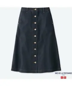 INES DE LA FRESSANGE ネイビー フレアスカート 64