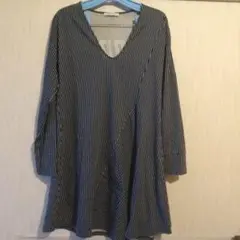 ZARA TRAFALUC ストライプ Vネック ワンピース