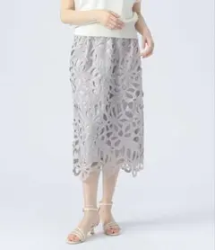 【新品・タグ付き】beams ビームス　アイスグレー タイトスカート