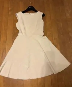 M-premierBLACK ノースリーブひざ丈ワンピース