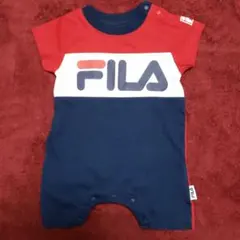 FILA　半袖ロンパース　赤 × 紺