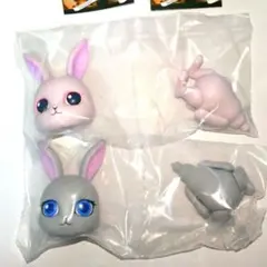 カプセルドール 3 うさぎ フィギュア ラベンダー グレー(アイス) ガチャ