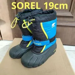 SOREL 19cm 子ども用スキー靴 青/黒/黄