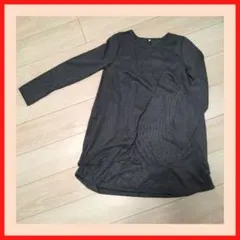 レディース 長袖 トップス チュニック グレー Lサイズ