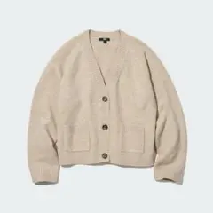 UNIQLO スフレヤーンVネックショートカーディガン