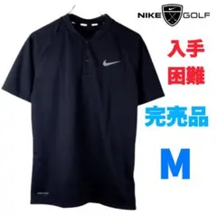 【激安・完売品】ナイキゴルフ ブレードカラー ゴルフシャツ M 黒のサムネイル