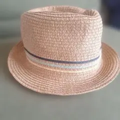 ZARA ストライプリボン付き麦わら帽子