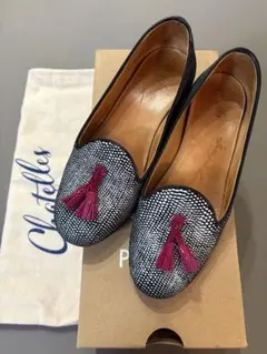 シャテル　chatelles タッセルローファー　37　紫色 2025年最新】シャテル 靴の人気アイテム - メルカリ