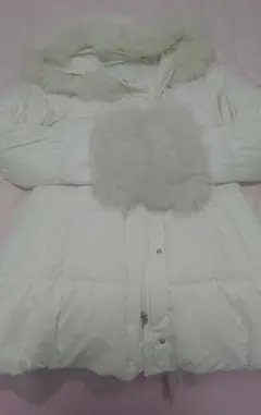 セシルマクビー ダウン 美品 フォックスホワイトファー付きダウンジャケット