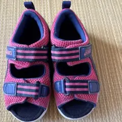 Asics メッシュサンダル ピンク/ネイビー16.5㎝