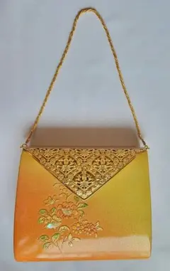 和装 着物 クラッチバッグ ハンドバッグ 黄 イエロー オレンジ