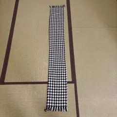 チドリマフラー　ハウンドトゥースマフラー ブラックホワイト