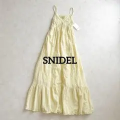 完売新品タグ付✨SNIDEL フラワーエンブロイダリーマキシワンピース イエロー
