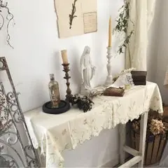 あや様専用お取り置き19世紀フレンチアンティーク シュミネー  手刺繍 麻 古布