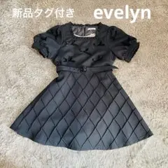 evelyn パールラインロンパース　チャコール　フリーサイズ　ミニワンピース