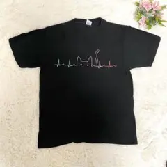 半袖Tシャツ 猫イラスト ネオンカラー 大きめサイズ ゆったり