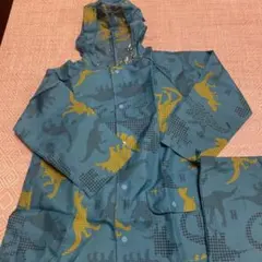 ハッカキッズ　レインコート　恐竜　Mサイズ