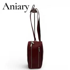 未使用品急 aniary アニアリ レザー 2way ボディバッグ ワイン 艶