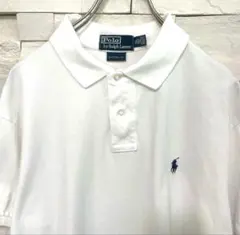 90s Ralph laurenラルフローレン 半袖ポロ 人気の白ポロ