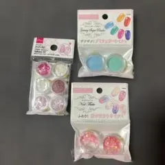 ネイルパーツ 3点セット グリッター さくら02 他　桜　さくら柄のサムネイル