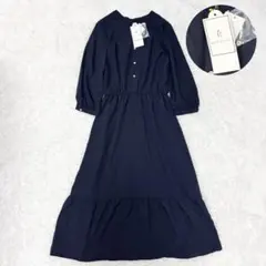 【ロペピクニック】フェミニンティアードワンピース ネイビー（新品タグ付き）