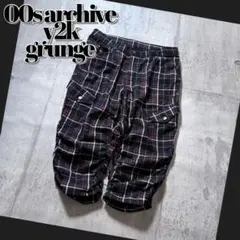 ショートパンツ 00s wide half pants side snap y2k grunge 00s wide half pants side snap y2k grunge - メルカリ