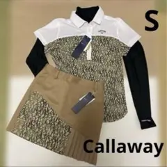 新品★お買得キャロウェイゴルフセットアップ レディース ロゴポロシャツ&スカート