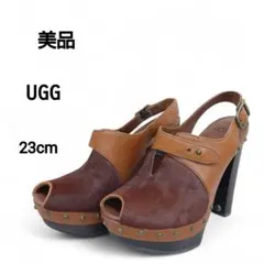 【美品】UGG/アグ　W NICCO サンダル　ハイヒール　ブラウン　23cm