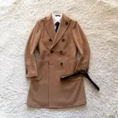 <美品>LARDINI キャメル ウール チェスターコート サイズ44 23AW> LARDINI 新ロゴ キャメル ウール チェスターコート 44 LARDINI