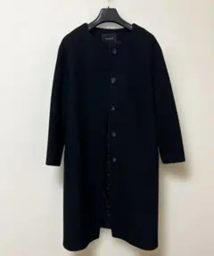 黒のウール混合コート フリーサイズ
