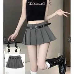 GRL グレイル sd059 ベルト付きプリーツスカート