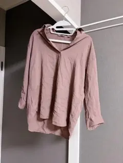 UNIQLO ココア色 七分丈シャツ Mサイズのサムネイル