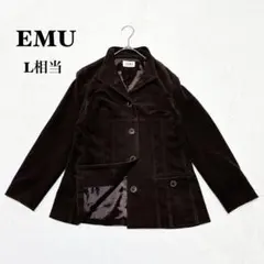 日本製 スタンドカラージャケット スウェード調 L相当 洗える ミセス 上品