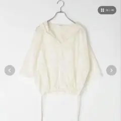 【新品未使用タグ付き】パネルレースフーディーのサムネイル
