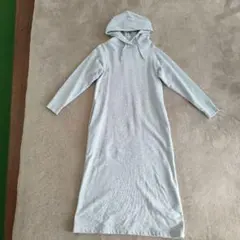 LOWRYS FARM フード付きロングワンピース グレー