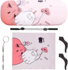 メガネケース サングラスケース 眼鏡ケース ハードケース シリコン耳フック付き