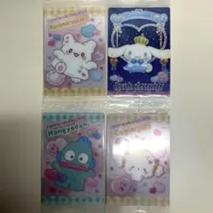サンリオカード 4枚 はなまるおばけ/シナモン/ハンギョドン/こぎみゅん